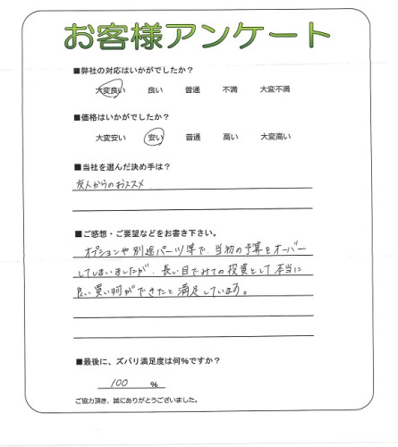 工事の感想を聞かせてください。