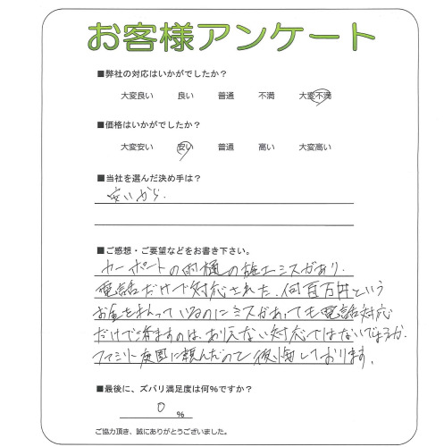 工事の感想を聞かせてください。