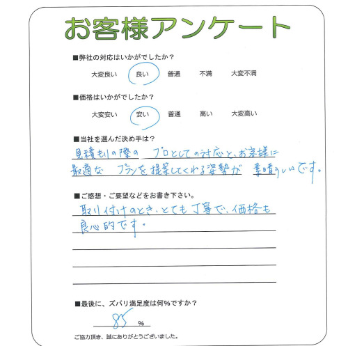 大阪府大阪市港区 O様