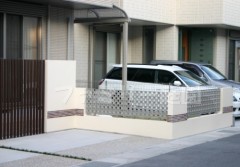 境界フェンス ベランダ屋根