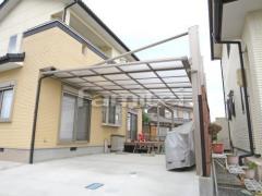 カーポート 三協ダブルフェース横2台 土間コンクリート