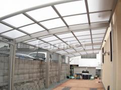 カーポート プライスポート 縦2台用(縦連棟) R型アール屋根 物干し
