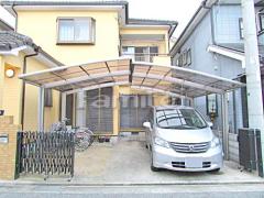 カーポート LIXILネスカR横2台 M合掌 奥行き違い