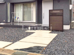 新築シンプル オープン外構