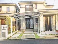 カーポート YKKレイナポート横2台 M合掌 奥行き違い