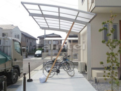 カーポート YKKAP レイナポートグラン 1台用(単棟) R型アール屋根
