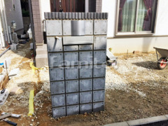 化粧ブロック門柱 東洋工業ソリッドストーン