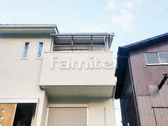 ベランダ屋根 レギュラーテラス2階 境界フェンス塀 LIXILハイグリッドフェンス
