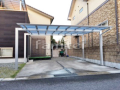 カーポート LIXILネスカF横2台 ベランダ屋根 フラットテラス2階 積雪50cm対応