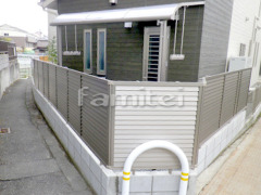 洗濯干し屋根 LIXILリクシル スピーネ 1階用 R型アール屋根 物干し 目隠しフェンス塀 プレスタ8型 コンクリートブロック