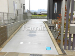 玄関アプローチ 土間コンクリート フェンス