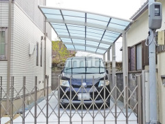 カーポート プライスポート縦2台 目隠しフェンス塀 LIXILプレスタ3型