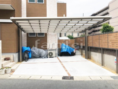 カーポート 三協 フォーグ横2台 後柱仕様 雨除け屋根 LIXILスピーネ1階