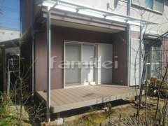 雨除け屋根 LIXILリクシル スピーネ 1階用 F型フラット屋根 人工木材ウッドデッキ LIXILリクシル 樹ら楽ステージ(きらら) 樹脂 既存デッキ撤去