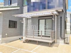 人工木デッキ LIXIL 人工木 樹ら楽ステージ 1階テラス屋根 (雨除け) 四国化成 独立式スマートトップ 後柱 フラット屋根 独立式 スタンダード