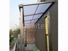 1階テラス屋根 (雨除け) LIXIL スピーネF フラット屋根 スタンダード 壁付