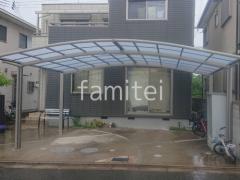 カーポート2台(ワイド) ツイン LIXIL ネスカR アール屋根