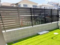 ブロック塀 (化粧ブロック) 東洋工業 トーヨーイース ワン アルミ形材 フェンス LIXIL AB YS3型 横スリット3 目隠し