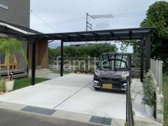 カーポート横2台 YKKAP エフルージュツイン FIRST 駐車場ガレージ床 土間コンクリート 伸縮目地