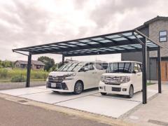 カーポート3台 (横ワイド トリプル) YKKAP エフルージュ FIRST フラット屋根