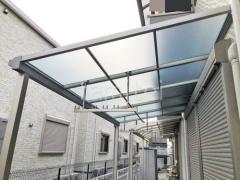 1階テラス屋根 (雨除け) YKKAP ソラリアF フラット屋根 スタンダード 壁付