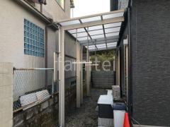 1階テラス屋根 連棟 (雨除け) YKKAP 独立式 レセパ Lタイプ フラット屋根 独立式 スタンダード