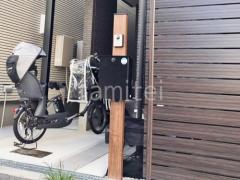 機能門柱 照明あり 三協アルミ 木製調エスポII 1型 パターンA