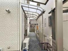 1階テラス屋根 (雨除け) LIXIL スピーネR アール屋根 スタンダード 壁付