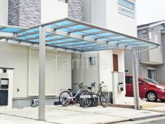 カーポート2台(ワイド) ツイン YKKAP エフルージュ FIRST フラット屋根