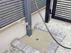 立水栓 ユニソン スプレスタンド60 蛇口2個付 洗い場モルタル仕上