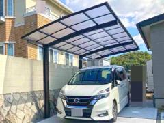 カーポート1台+延長 (1.5台縦連棟) YKKAP アリュース アール屋根