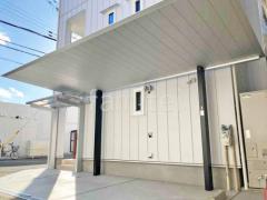 カーポート1台 (単棟) 三協アルミ FII フラット屋根 吊り下げ屋根