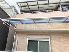 柱なしテラス屋根 (雨除け1階用) YKKAP ソラリアF フラット屋根 スタンダード 壁付