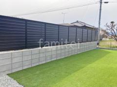 アルミ形材 フェンス LIXIL AB YL3型 横ルーバー3 目隠し ブロック塀 (化粧ブロック) 太陽エコブロックス 普通CB