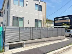 アルミ形材 フェンス LIXIL AB YL3型 横ルーバー3 目隠し ブロック塀 (化粧ブロック) ユニソン ジャスティ