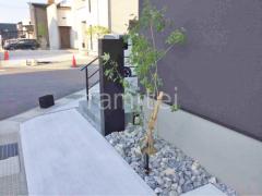 シンボルツリー 落葉樹 アオダモ 植栽 ロックガーデン 揖斐石敷き