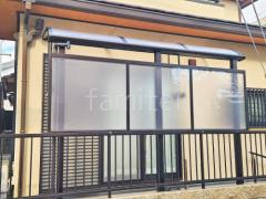 1階テラス屋根 (雨除け) YKKAP ソラリアR アール屋根 スタンダード 壁付