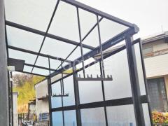 1階テラス屋根 (雨除け) YKKAP ソラリアF フラット屋根 スタンダード 壁付